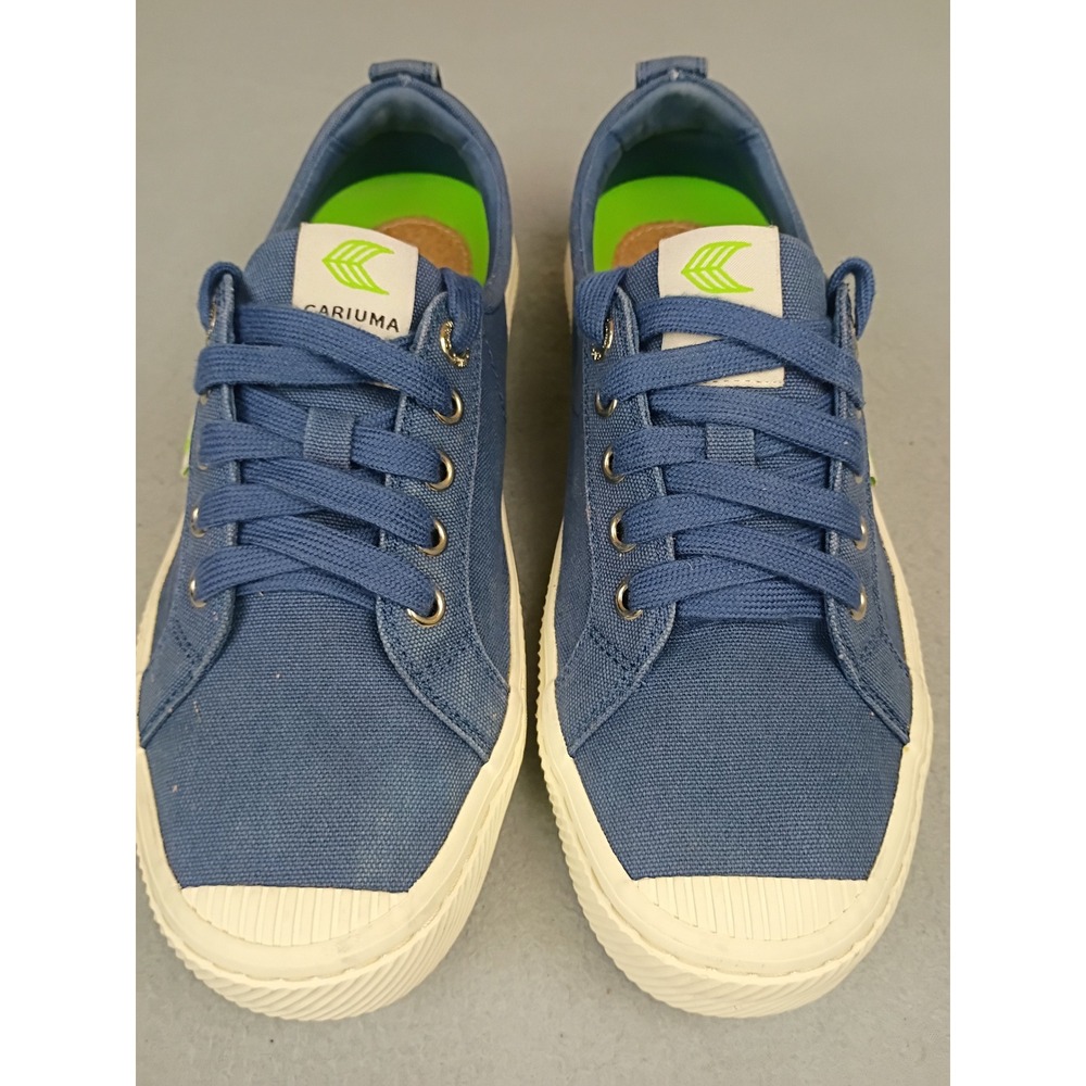 Cariuma OCA Low Slate Blue Canvas Sneakers Sustainable Shoes Mens 6.5 W 8